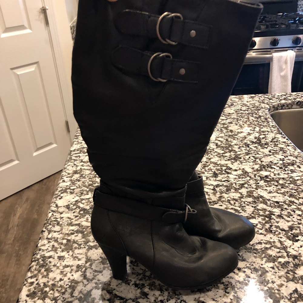 Mid calf to knee high boots